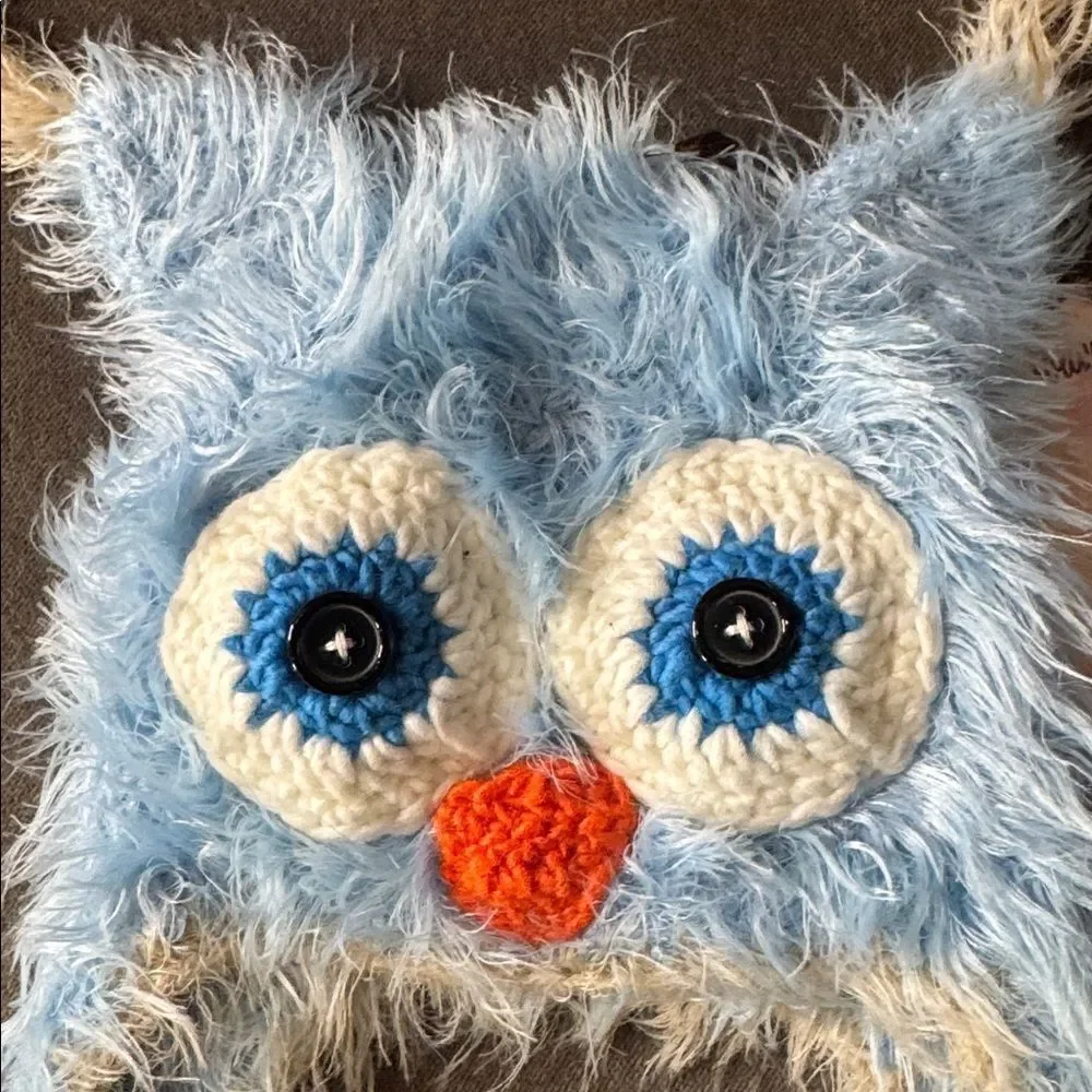 Daisy Baby Unisex Infant Beanie Hat Fisher Blue Owl Photography 6-12 months NWT